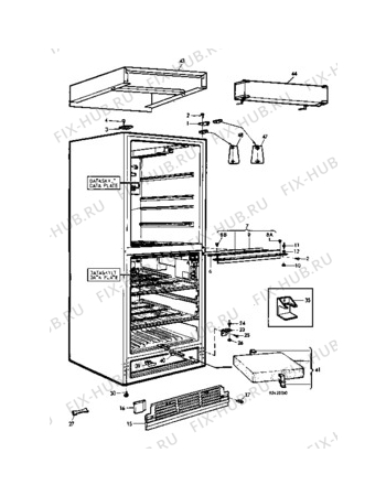 Взрыв-схема холодильника Elektro Helios FK357 - Схема узла C10 Cabinet